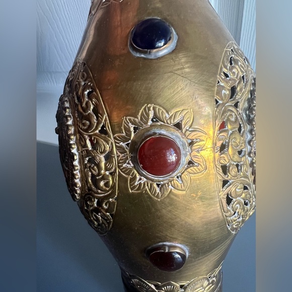 Antique Persian Repoussé Metal Lantern - Picture 10 of 12